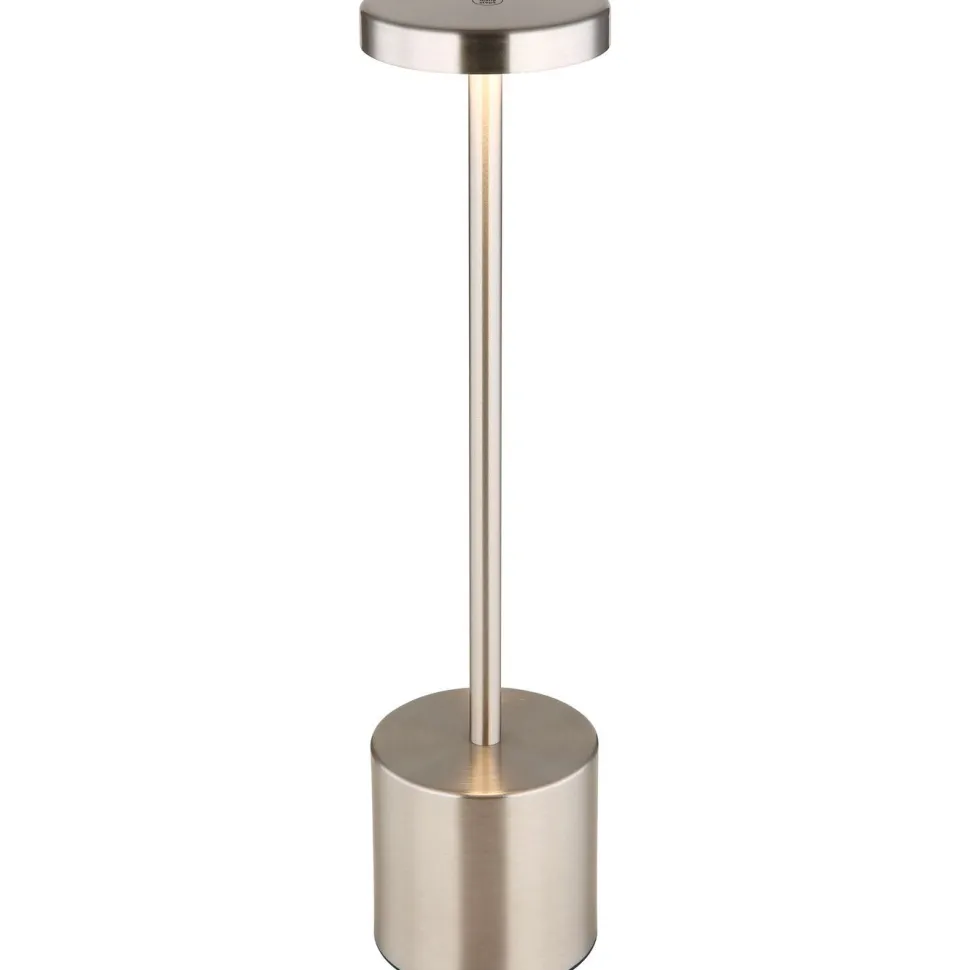 Pöytävalaisin Globo Polina 34cm, USB-ladattava, CCT, nikkeli