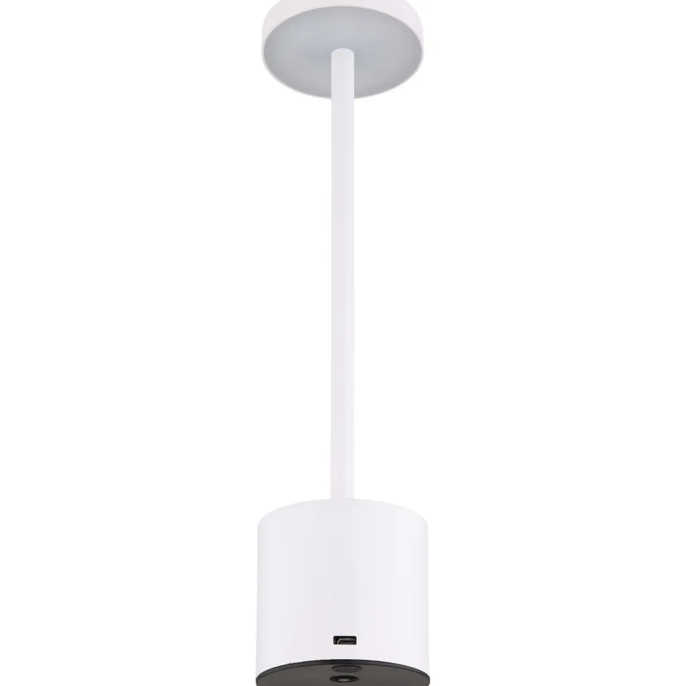 Pöytävalaisin Globo Polina 34cm, USB-ladattava, CCT, nikkeli