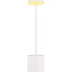 Pöytävalaisin Globo Polina 34cm, USB-ladattava, CCT, nikkeli