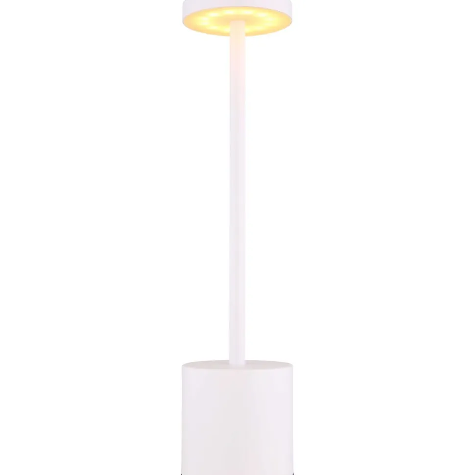 Pöytävalaisin Globo Polina 34cm, USB-ladattava, CCT, nikkeli