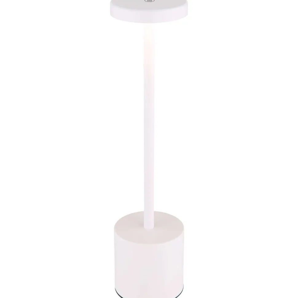 Pöytävalaisin Globo Polina 34cm, USB-ladattava, CCT, nikkeli