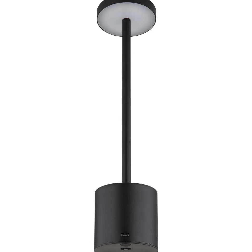 Pöytävalaisin Globo Polina 34cm, USB-ladattava, CCT, nikkeli