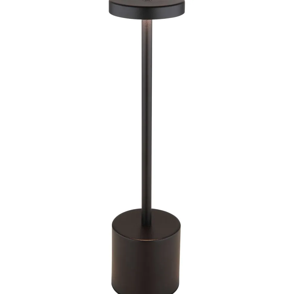 Pöytävalaisin Globo Polina 34cm, USB-ladattava, CCT, nikkeli