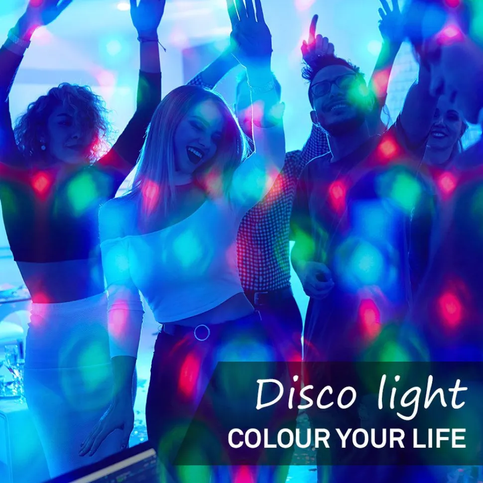 Pöytävalaisin Heat Disco LED RGB 3W musta