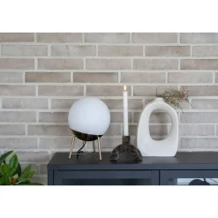 Pöytävalaisin House Nordic Chelsea, Ø20cm, messinki/valkoinen