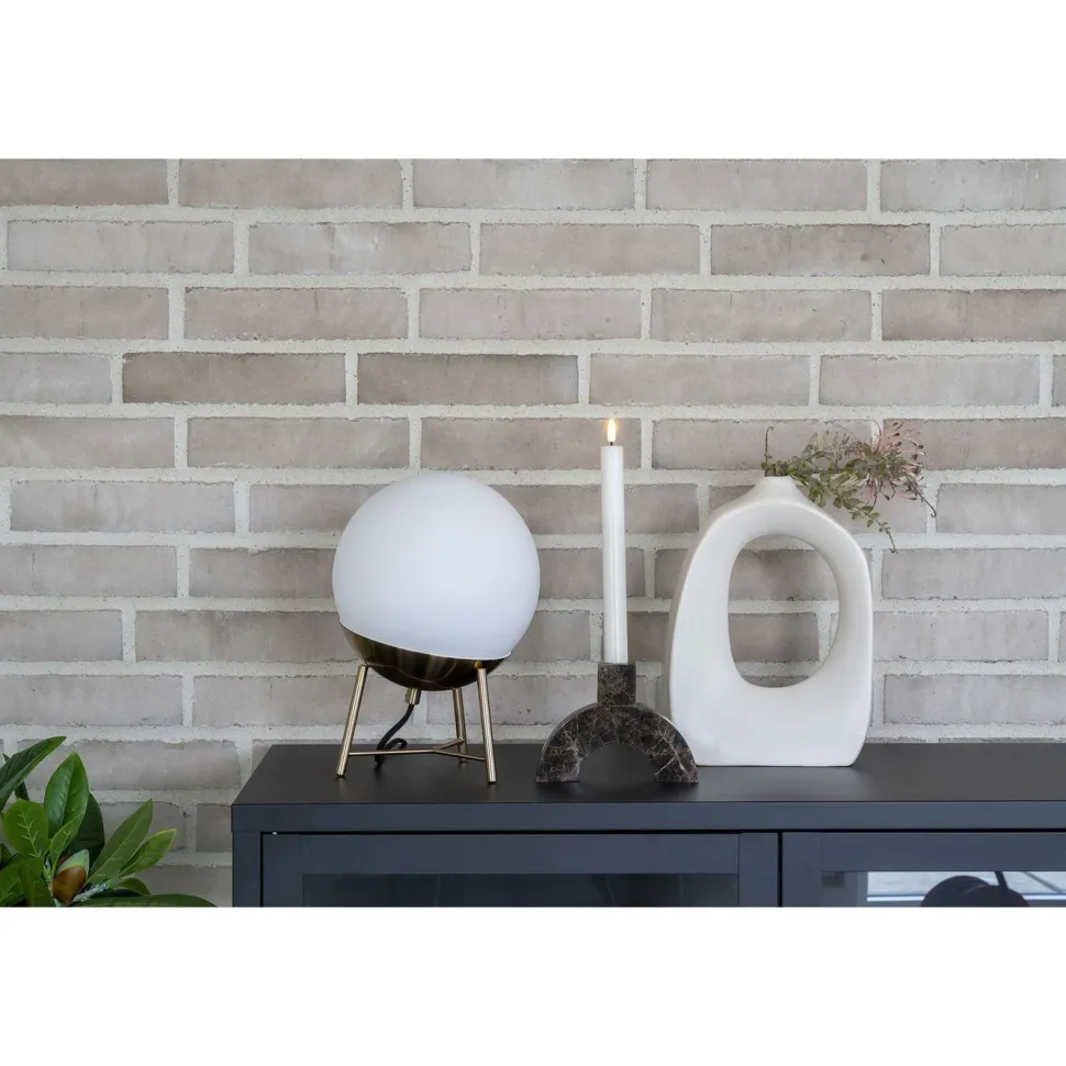 Pöytävalaisin House Nordic Chelsea, Ø20cm, messinki/valkoinen