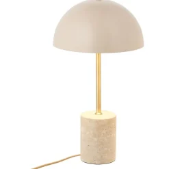 Pöytävalaisin House Nordic Sheffield, E27, 40W, marmorijalustalla, beige