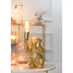 Pöytävalaisin Light&Living Monkey 20x19,5x34 cm kulta