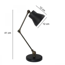 Pöytävalaisin Linento Lighting AYD-3315, 41cm, musta/antiikki
