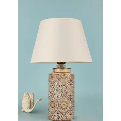 Pöytävalaisin Linento Lighting BK050, ø30cm, E27, max. 40W, IP20, monivärinen/kerma