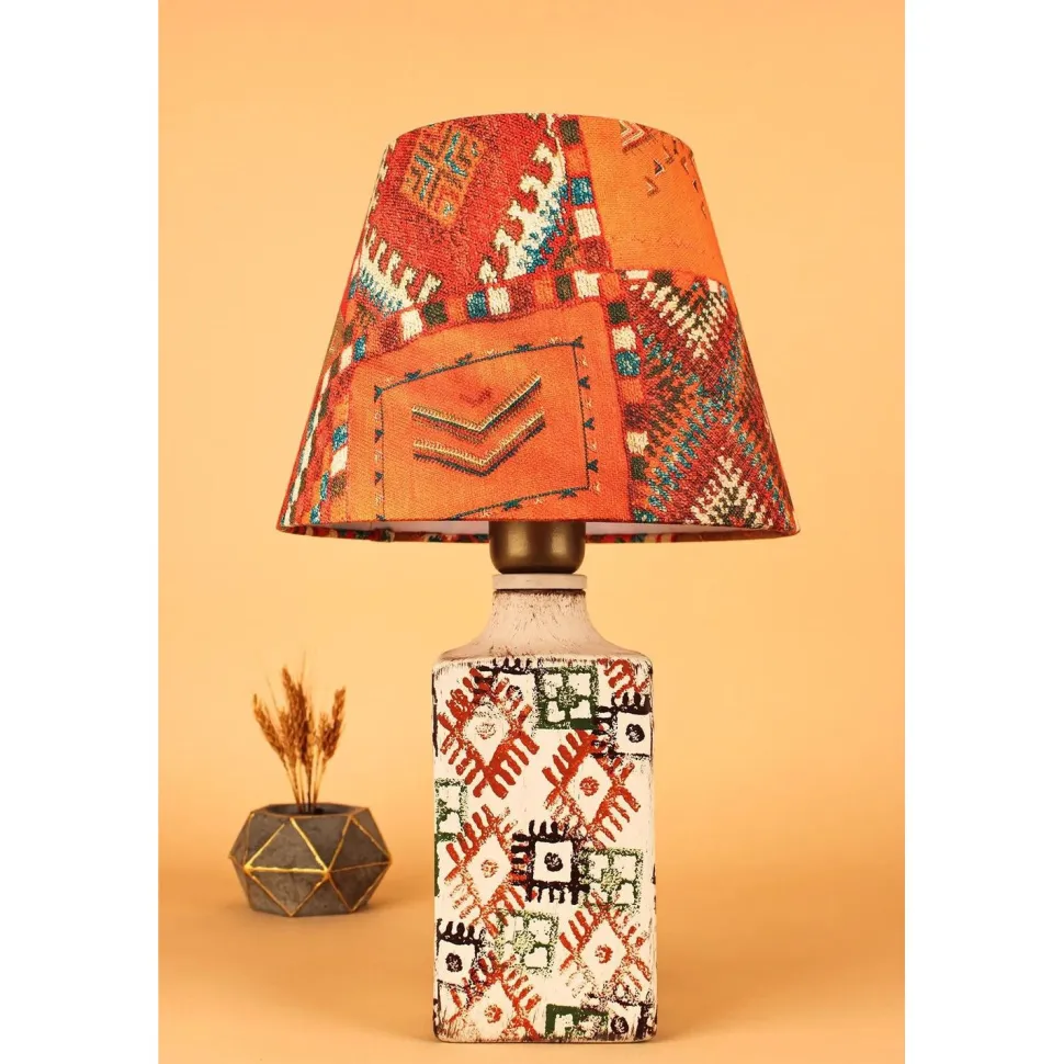 Pöytävalaisin Linento Lighting BK032, ø25cm, E27, max. 40W, IP20, oranssi