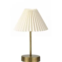 Pöytävalaisin Linento Lighting BRZ-343422, ø10-22cm, E27, max. 40W, IP20, kulta/valkoinen