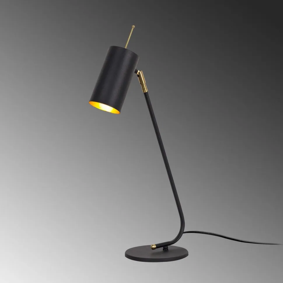 Pöytävalaisin Linento Lighting Clovis musta/kulta