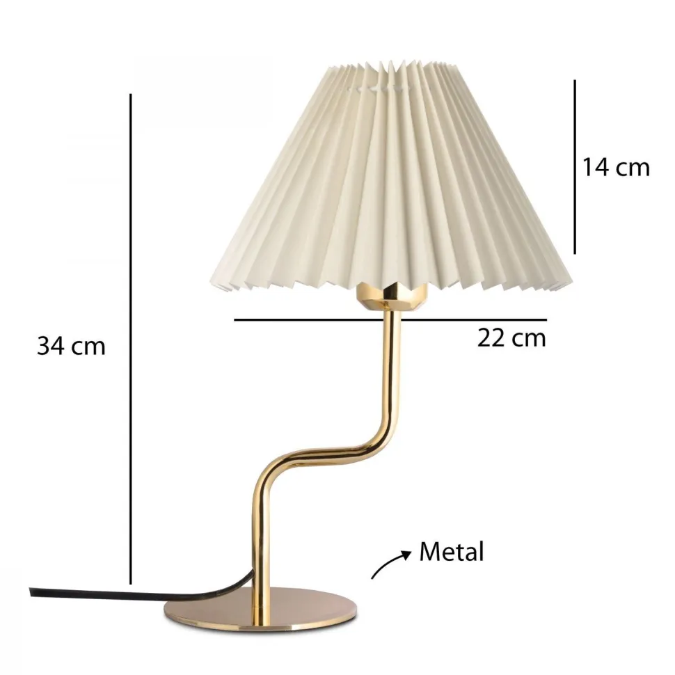 Pöytävalaisin Linento Lighting 241930, ø22cm, E27, max. 40W, IP20, kerma
