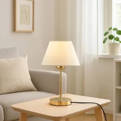 Pöytävalaisin Linento Lighting 241947, ø22cm, E27, max. 40W, IP20, kerma