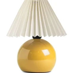 Pöytävalaisin Linento Lighting 241912, ø22cm, E27, max. 40W, IP20, kerma/keltainen