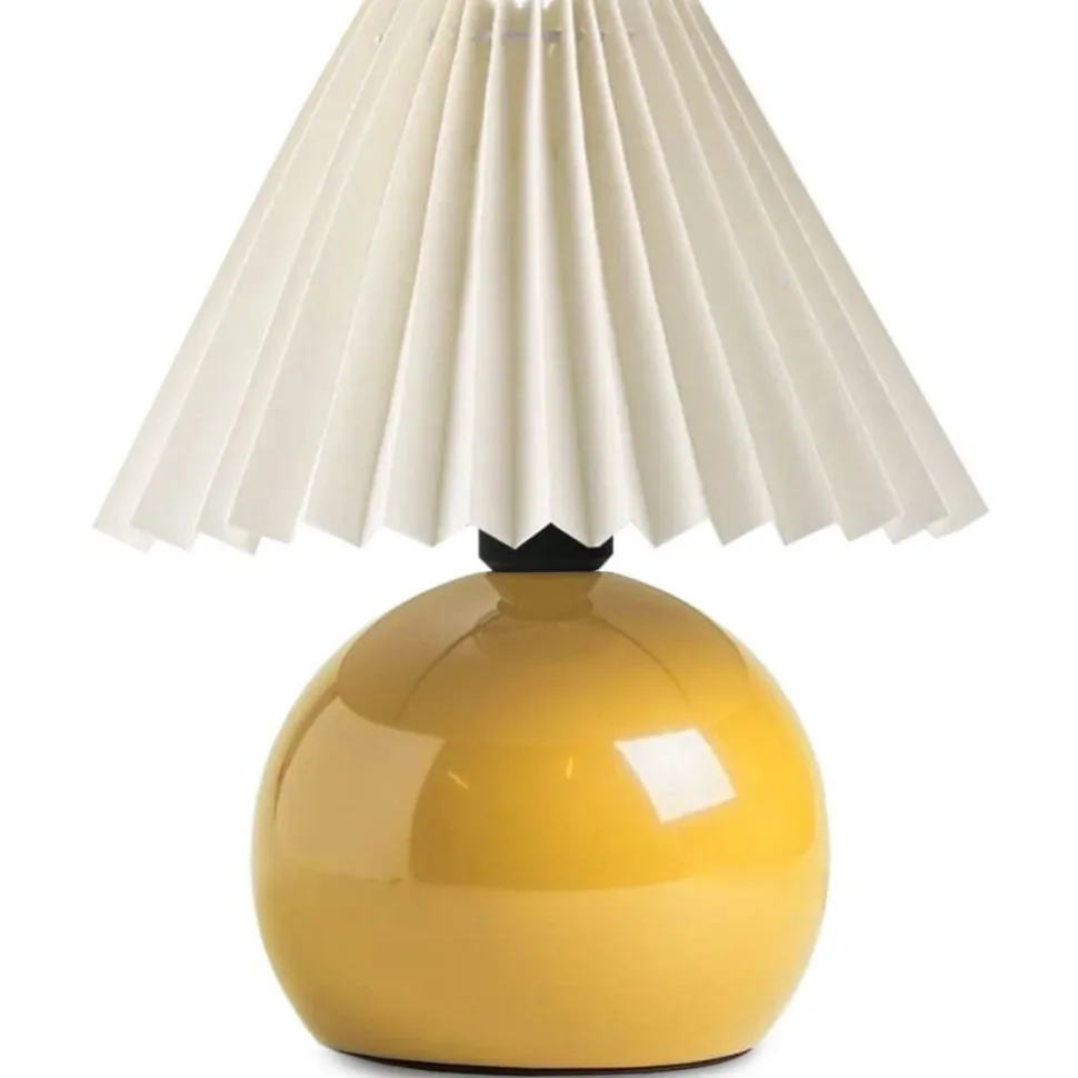 Pöytävalaisin Linento Lighting 241912, ø22cm, E27, max. 40W, IP20, kerma/keltainen