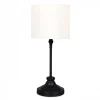 Pöytävalaisin Linento Lighting 241933, ø18cm, E27, max. 40W, IP20, kerma/musta