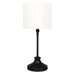Pöytävalaisin Linento Lighting 241933, ø18cm, E27, max. 40W, IP20, kerma/musta