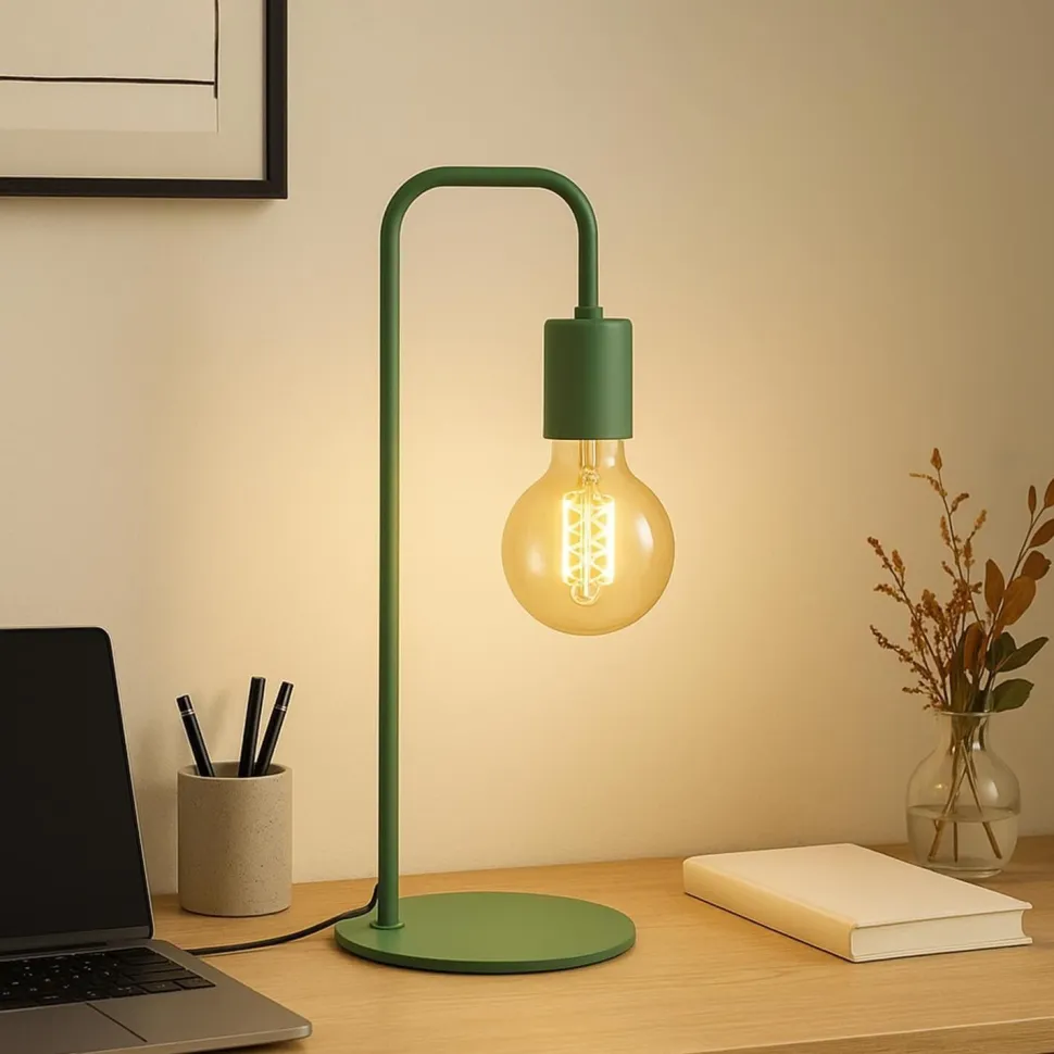Pöytävalaisin Linento Lighting 241916, ø3cm, E27, max. 40W, IP20, minttu