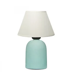 Pöytävalaisin Linento Lighting 241931, ø22cm, E27, max. 40W, IP20, turkoosi/kerma