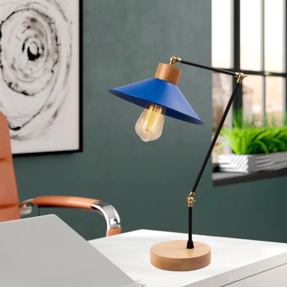 Pöytävalaisin Linento Lighting Manavgat N-601-US, 52cm, sininen