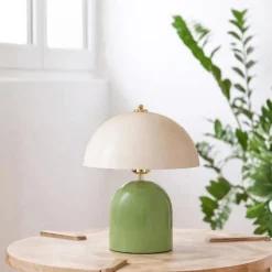 Pöytävalaisin Linento Lighting 242387 mintunvihreä/valkoinen