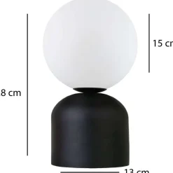 Pöytävalaisin Linento Lighting 241644 musta
