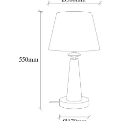 Pöytävalaisin Linento Lighting Pardo musta