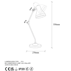 Pöytävalaisin Linento Lighting Topias musta