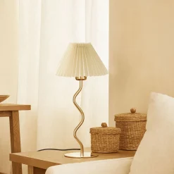 Pöytävalaisin Linento Lighting 242362 valkoinen/kulta
