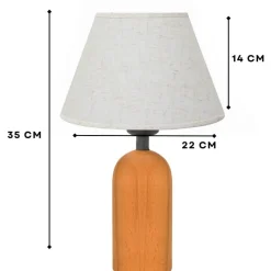 Pöytävalaisin Linento Lighting 242327 valkoinen/puu