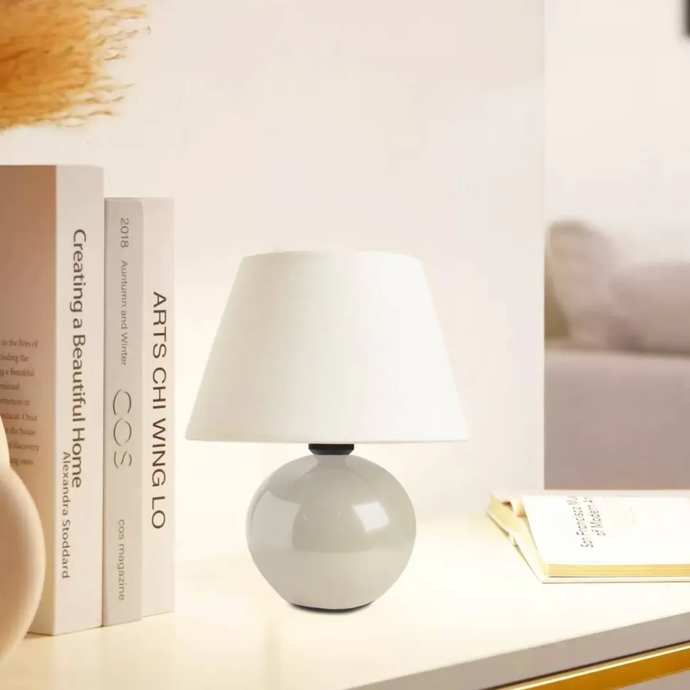 Pöytävalaisin Linento Lighting 241901 valkoinen/vaaleanharmaa