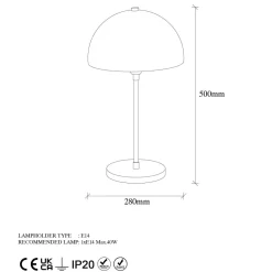 Pöytävalaisin Linento Lighting Varzan musta