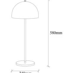 Pöytävalaisin Linento Lighting Will musta