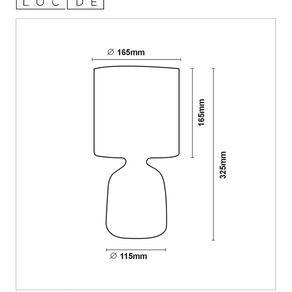 Pöytävalaisin Lucide Cosby Ø16.5 cm valkoinen