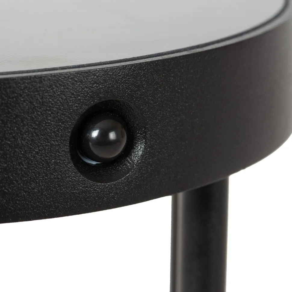 Pöytävalaisin Lucide Jackson, Ø16cm, IP54, 2W, musta