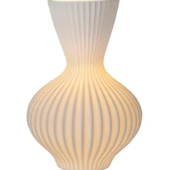 Pöytävalaisin Lucide Momoro, 29.4cm, 1xE14, valkoinen