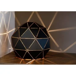 Pöytävalaisin Lucide Otona Ø25x22cm 60W musta