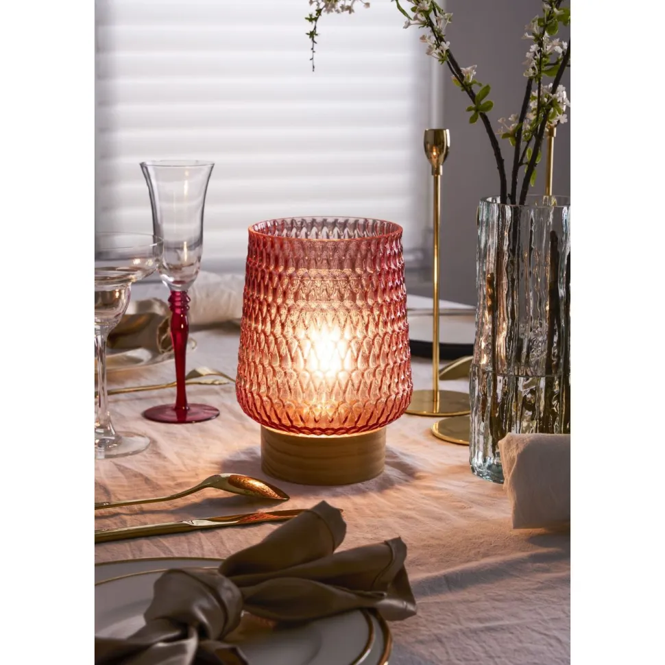 Pöytävalaisin Paulmann Pauleen Boho Shine, paristokäyttöinen, E27, 2700K, pinkki
