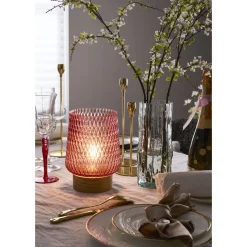 Pöytävalaisin Paulmann Pauleen Boho Shine, paristokäyttöinen, E27, 2700K, pinkki
