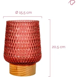 Pöytävalaisin Paulmann Pauleen Boho Shine, paristokäyttöinen, E27, 2700K, pinkki