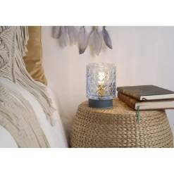 Pöytävalaisin Paulmann Pauleen Chic Glamour, E14, 2700K, jäänsininen