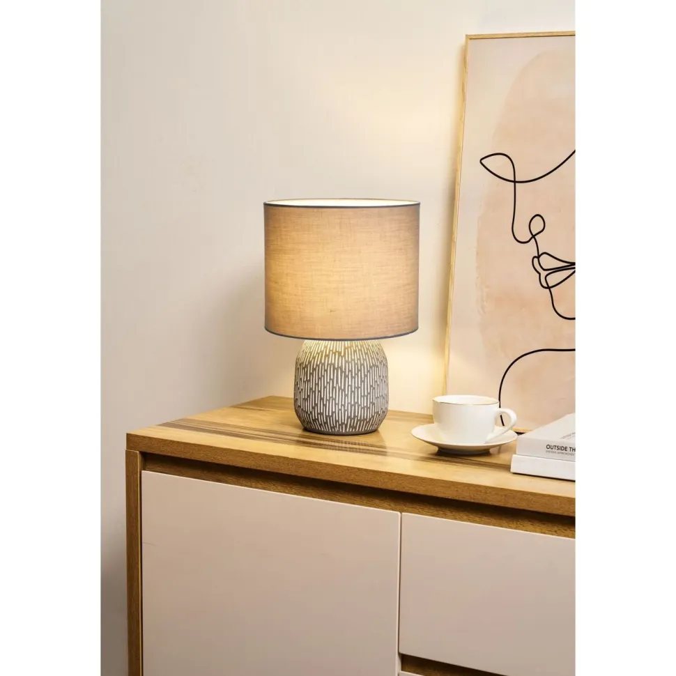 Pöytävalaisin Paulmann Pauleen Playful Glimmer Ø23x34.5cm E14 max. 20W harmaa/beige