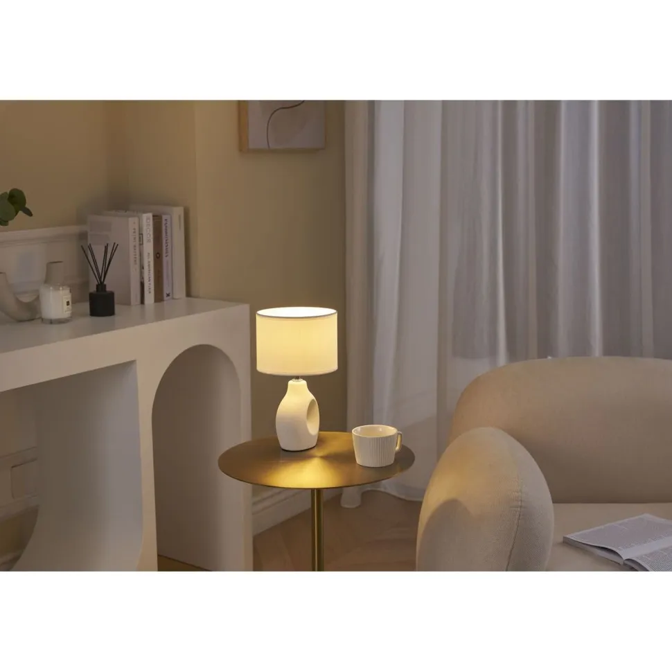 Pöytävalaisin Paulmann Pauleen Pure Crush, E14, valkoinen/beige