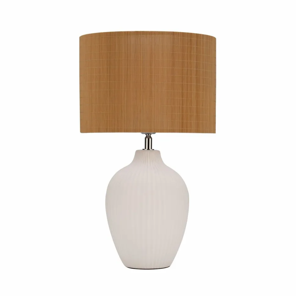 Pöytävalaisin Paulmann Pauleen Timber Glow, E27, beige/valkoinen
