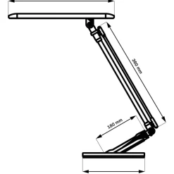 Pöytävalaisin Polux Optimum, 45cm, 7W, CCT, valkoinen