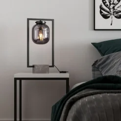 Pöytävalaisin Sessak Dixton 52cm savunharmaa