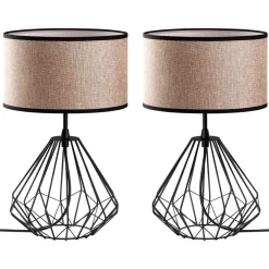 Pöytävalaisinsetti (2kpl) Linento Lighting Diamond, E27, musta