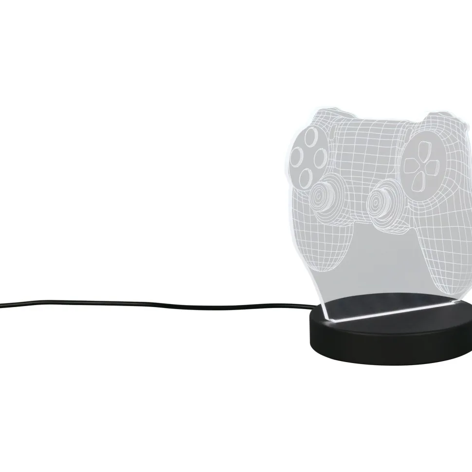 Pöytävalaisin Trio Joy LED RGB musta